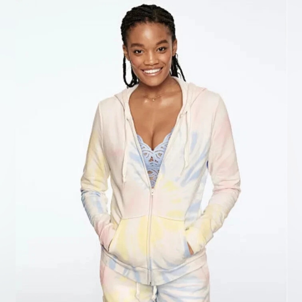 Tie Dye Zip Up Sweatshirt